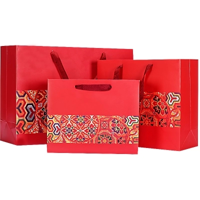 婚慶禮品袋定制 結(jié)婚手提袋印刷 回禮喜糖紙袋定做