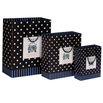 拼接多色禮物包裝袋定制 加寬 高檔手提袋印刷 紙袋定做 紙袋設(shè)計(jì)