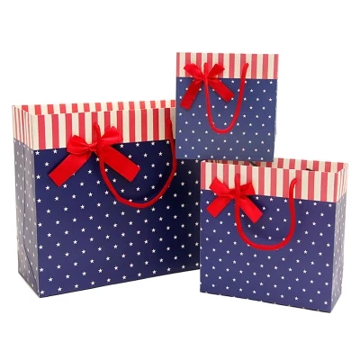 條紋禮物包裝袋定做 創(chuàng)意手提袋印刷